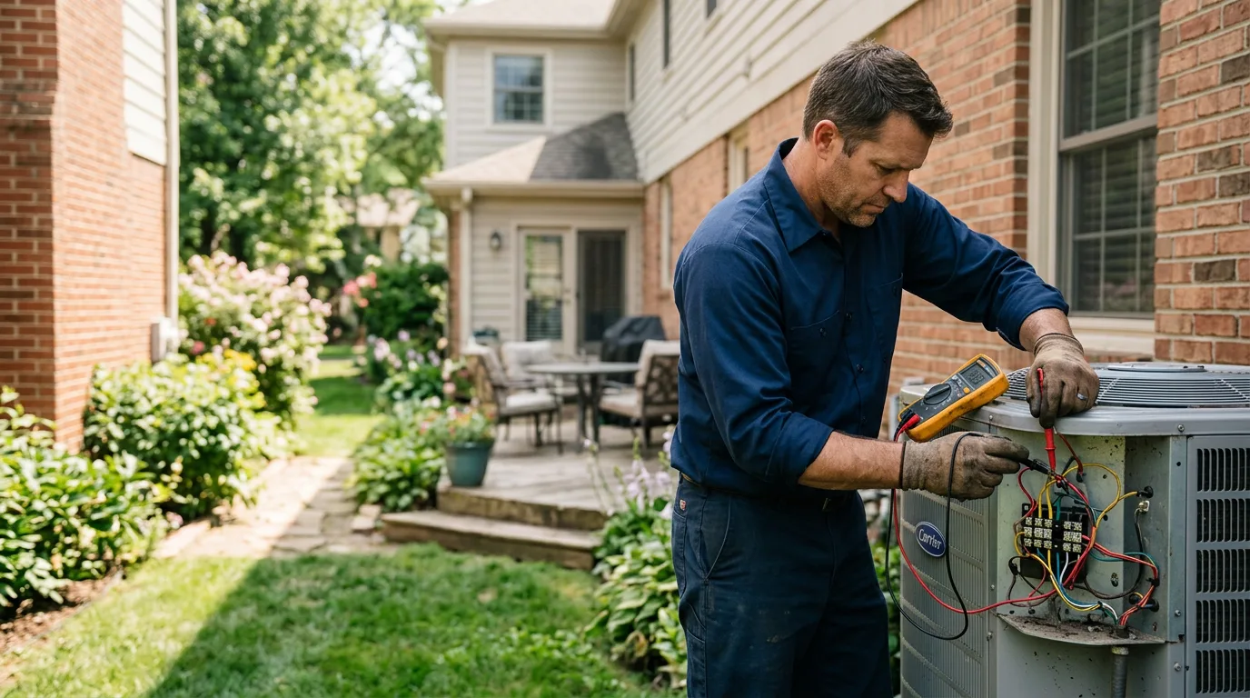 HVAC technician working near South Lebanon, OH